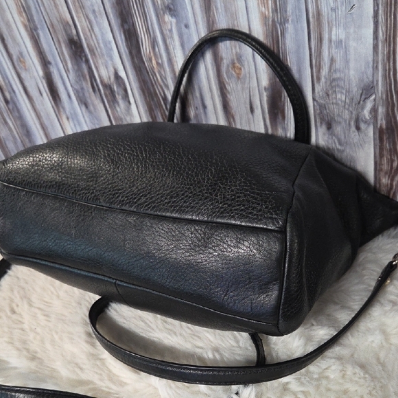Coach Kelsey Black Pebbled Leather Satchel Vintage - Picture 5 of 11
